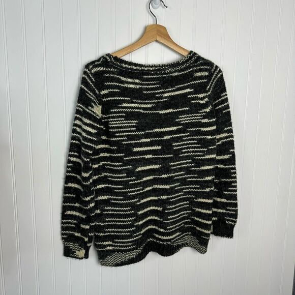 525 America Sweater XS Gray Black Cozy Warm Knit Chunky Long Sleeve Fall Casual - Picture 3 of 11